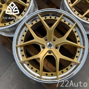722オート 6061-T6アルミニウム合金 16-24インチ コンケーブデザイン ディープディッシュスタイル PCD ET 5x120 軽量レーシンググレード鍛造ホイール - Product Image 3