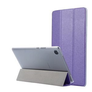 เคสแท็บเล็ตแบบพับสามตอน ผิวสัมผัสเนียนดุจผ้าไหม  วัสดุ PU  บางเฉียบ สำหรับ <span class=keywords><strong>HuaWei</strong></span> <span class=keywords><strong>Mediapad</strong></span> <span class=keywords><strong>M5</strong></span> ขนาด <span class=keywords><strong>8.4</strong></span> นิ้ว - Product Image 1