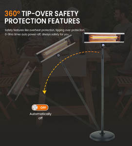 Harga Grosir Termurah 1800W Teras Luar Ruangan Pemanas Berdiri Bebas Teras Inframerah - Product Image 6