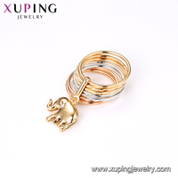 Xuping – bague de Couple multicolore en forme d'éléphant, bijou classique de Collection d'animaux, mignon et lisse, 15693