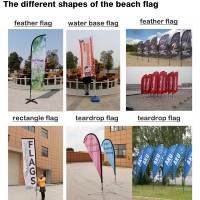 Drapeaux publicitaires volants en aluminium léger avec logo personnalisé CATC, impression par transfert thermique, pour publicité extérieure