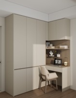 Bureau d'angle portable en bois contemporain et bibliothèque, meuble de salon et de salle à manger, bureau à domicile avec style panneau