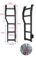 JOP4X4 Nouvelle échelle arrière en alliage d'aluminium de haute qualité pour Suzuki Jimny Sierra 4ème génération JB64 JB74 JC74 (2010-2021) 3/5 portes Noir