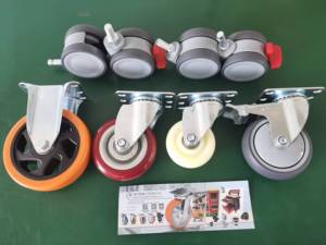 Công nghiệp nặng Caster bánh xe 400kgs 1.5ton 2ton tải công suất 2 3 4 5 6 8 10 12 inch xoay đúc sắt lõi PU phanh - Product Image 2