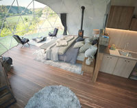 Dôme de glamping de luxe, tente igloo gongable, résistante à l'hiver