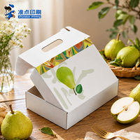 Boîte en carton ondulé de luxe moderne biodégradable de haute qualité avec impression UV personnalisée pour fruits, emballage cadeau exquis