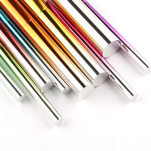 Ensemble de 9 pinceaux de maquillage plats de haute qualité à poils denses, personnalisables, couleur rouge et or, électro-plaqué, luxe, YRX - Product Image 6