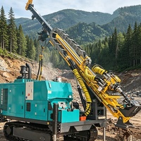 Foreuse hydraulique diesel portable de 1000 m avec boîte de vitesses, roulement, pompe et moteur pour l'exploration minière aurifère et l'échantillonnage de carottage