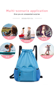 Mochila Deportiva Impermeable de Fábrica con Logotipo Personalizado, Regalo Promocional, Impresión por Sublimación, Nailon, Poliéster, con Cordón y Cremallera - Product Image 4