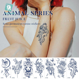 Vente en gros de plus de 8000 motifs de tatouages temporaires imperméables, résistants à la transpiration, longue durée (2 semaines), papillons, fleurs, tatouages semi-permanents - Product Image 2