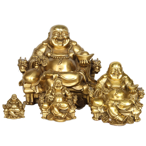 Cười Phật Brass tượng-maitreya hạnh phúc Phật điêu khắc, phong thủy sự giàu có trang trí nội thất & số lượng lớn bán buôn tinh thần Quà Tặng - Product Image 3