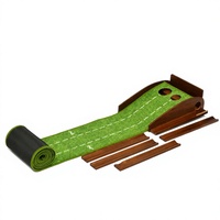 Tapis de putting de golf avec retour automatique de balle, green d'entraînement portable en gazon artificiel pour l'intérieur et l'extérieur