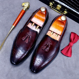 Genuine Cowhide Leather Business <b>Shoes</b>-Men's Formal Dress <b>Shoes</b> Gentleman's Slip-On Casual Tassel <b>Height</b> <b>Increasing</b> Autumn <b>Shoes</b> - Product Image 6