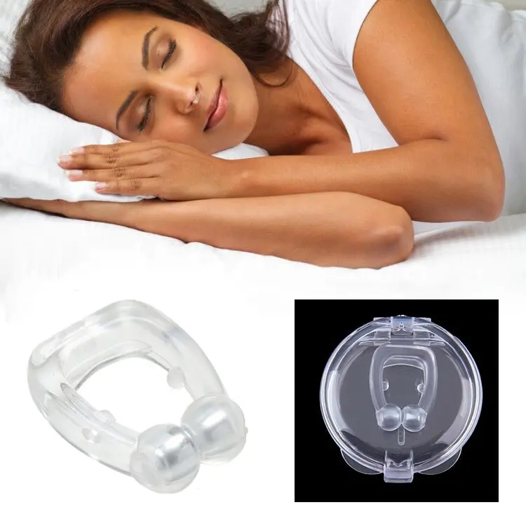 Dispositivo noturno antirronco de silicone, dispositivo para proteção contra apneia do sono e apneia com caixa ha01722