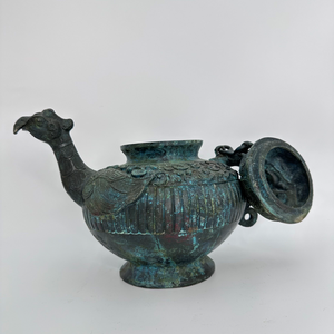 Articoli in bronzo antico personalizzati artigianato di alto valore artistico per la decorazione del museo vaso di gallo celeste artigianato storico in metallo - Product Image 2