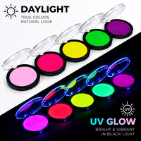 Peinture pour le visage et le corps au néon UV avec logo personnalisé, résistante à l'eau, longue durée, brillante, pour les soirées rave, vente en gros de peinture pour le visage en crème