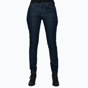 Jeans de Mezclilla Elásticos Premium de Corte Ajustado y Alta Calidad para Mujer, Color Índigo, con Forro Protector para Motociclistas - Product Image 4