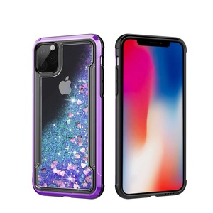 Hybrid Shockproof Plating TPU Bumper Clear Back Cover For <span class=keywords><strong>iPhone</strong></span> <span class=keywords><strong>11</strong></span> Pro <span class=keywords><strong>Max</strong></span> Bling Glitter Moving Liquid Quicksand Phone Case - Product Image 1