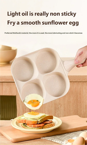 Poêle antiadhésive en aluminium moulé sous pression, pour œufs et hamburgers, tendance 2026, quatre trous, fond plat, compatible induction, mini-poêle à frire - Product Image 5