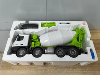 Camión Mezclador de Concreto de Ingeniería de Servicio Pesado con Ruedas a Escala 1:14, de Aleación 2.4G, 12 Canales, RC, Reforzado, Modelo Metálico de Juguete HUINA1537