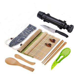 Geling Good Quality Custom logo <strong>Sushi</strong> <strong>Maker</strong> Bamboo Red <strong>Sushi</strong> Making <strong>Kit</strong> with <strong>Sushi</strong> Knife - Product Image 3