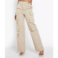 Jean cargo imprimé pour femme, coupe large, en denim, style streetwear, grande taille, décontracté, mode estivale