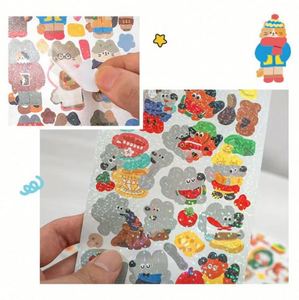 Pegatinas holográficas especiales con diseño lindo, etiquetas con forma bonita de película láser, calcomanías de ídolos Kpop, pegatinas autoadhesivas pre-cortadas para tarjetas Goo - Product Image 2