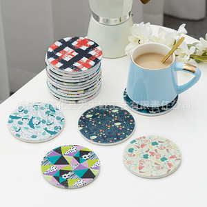 <b>Ceramic</b> Round <b>Coaster</b> With Anti Slip Design For Drinkware Accessories Quanzhou Made - Product Image 5