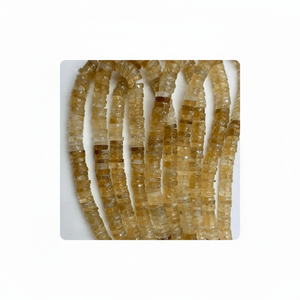 Prix de gros Rose Citrine Naturelle Facettes Heishi Tier Forme Perles Premium Véritable Pierres Précieuses Fabrication de Bijoux Alif International - Product Image 1