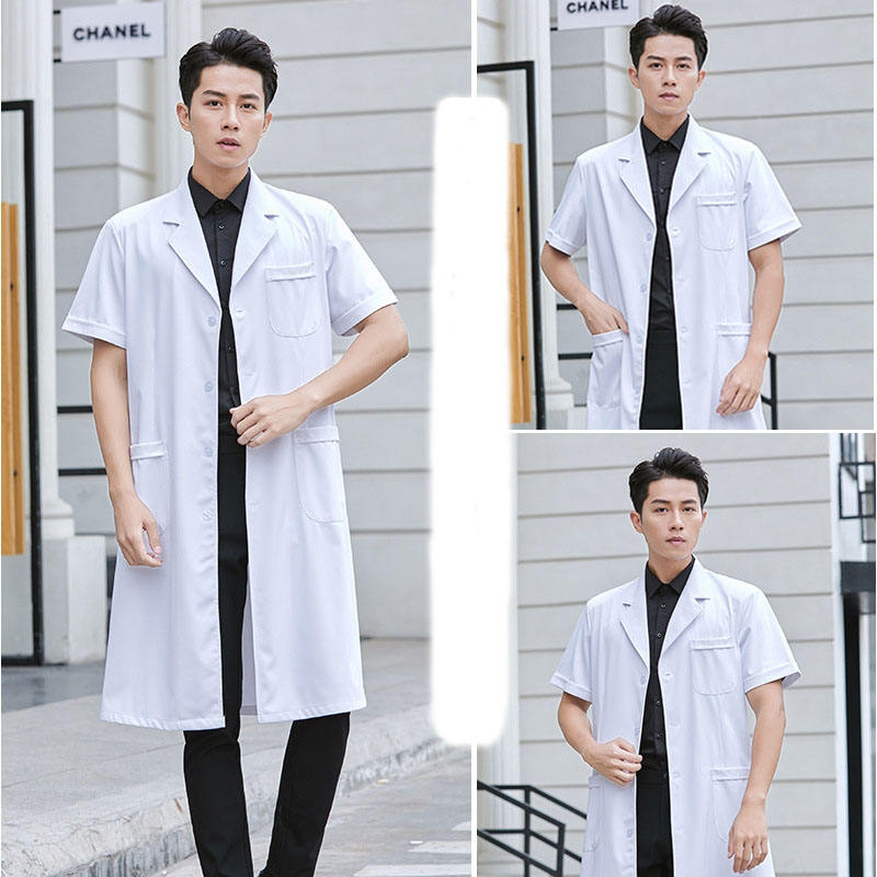 แขนสั้นสีขาวผู้ชาย