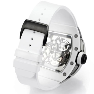 Reloj de Pulsera Mecánico Manual para Hombre, Diseño Asimétrico Tonneau Skeleton RMUL2, Cerámica NTPT Carbon 6101, Estilo Ejecutivo RM - Product Image 6