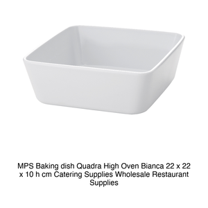 จานอบทรงสี่เหลี่ยมกันความร้อนสีขาว MPS ขนาด 22 × 22 ซม. สูง 10 ซม. - Product Image 2