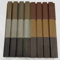 Panel Dinding Great Wall WPC, Cladding Dinding Modern Eropa, Papan Komposit Kayu-Plastik, Tahan Air untuk Luar Ruangan, Latar Belakang Hitam untuk Gym