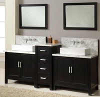 Doubles bols de salle de bains en pvc, Vanity espagnol et espagnol pour maquillage de salle de bains, en vente