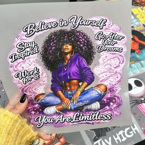 Autocollants en vinyle DTF personnalisés pour t-shirts, motifs de dessins animés pour filles, <span class=keywords><strong>transfert</strong></span> thermique durable, couleurs vives - Product Image 2