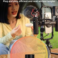 Kit vidéo tout-en-un en alliage d'aluminium pour smartphone avec éclairage audio, alimentation rapide et dégagement rapide – Édition professionnelle