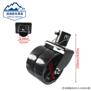 ล้อเลื่อน 6 นิ้ว ล้อคู่ โพลียูรีเทน ลูกปืน แบล็ค สำหรับงานหนัก - Product Image 2