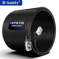 Cable de Conexión Ethernet Cat5e con Cubierta de PVC, Blindado FTP, RJ45, Cobre Puro, Alta Velocidad, 100 m, Interior/Exterior, Certificado CE ROHS