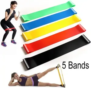 Yoga <span class=keywords><strong>Training</strong></span> Pilates Esporte Látex Bandas Elásticas Para Fitness Bandas De Resistência De Borracha Com LOGOTIPO De Força