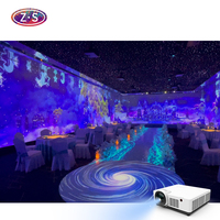 Système de projection de mariage à affichage holographique 3D intérieur Projecteur de sol mural interactif
