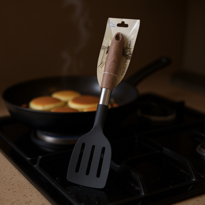 Espátula de Plástico Antiadherente con Mango de Madera - 34x8.5 cm, Utensilio de Cocina Modelo AT-4062-4 de ZAA, Solo Lavable a Mano, No Apto para Lavavajillas - Product Image 2