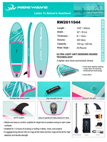 Planche à pagaie gonflable RIDEWAVE 10'6'' Custom Drop Stitch, SUP, OEM ISUP, écologique, portable, pour lacs et rivières, sports nautiques