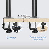 MD6421 13 "-32" 10kg Bras articulé pour moniteur unique et économique Support de bureau pour écran LCD à LED Support pour ordinateur Support VESA