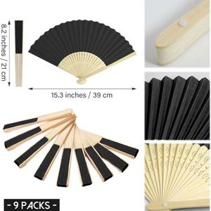 Abanico Plegable de Bambú, Abanicos Plegables Hechos a Mano Ecológicos para Bodas, Fiestas, Decoración del Hogar, Pintados a Mano - Product Image 5