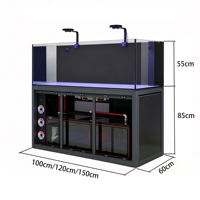 Aquarium Mercury Sea Tank 2026, nouveau modèle minimaliste avec filtre de fond pour coraux, verre super blanc, pour poissons-clown, personnalisable