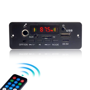 2*5W Amplificador DIY MP3 Decodificador Placa <span class=keywords><strong>Bluetooth</strong></span> Music Player Carro FM Módulo de Rádio Microfone TF USB Módulo Amplificador MP3 - Product Image 1