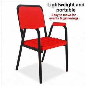 كراسي كنيسة فاخرة من الألومنيوم خفيفة الوزن مع وسائد ومسند للذراعين، كراسي عصرية للمأدبات والمناسبات بالجملة للمشاريع - Product Image 3