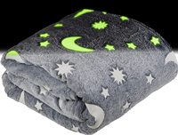 Couverture en Polyester à motif lumineux, plaid doux et confortable en flanelle pour la maison