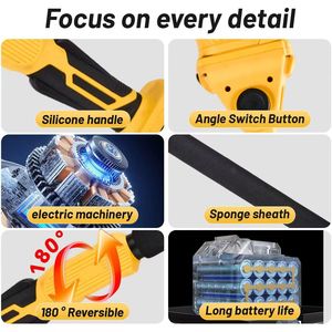 Mini tronçonneuse sans fil <span class=keywords><strong>à</strong></span> moteur sans balais 21V 350W, outil de coupe du bois de qualité bricolage, 6 pouces, fonctionne sur <span class=keywords><strong>batterie</strong></span>, pour arbre - Product Image 4