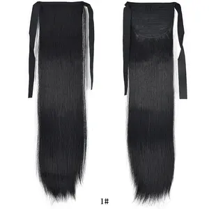 China beauty supplies custom synthetic human hair salon bundles with closure for black women hair ponytail extension human hair